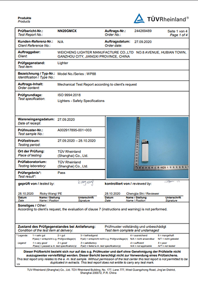 ISO9994 para WP88 de TUV