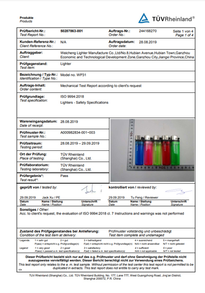 ISO9994 para WP31 de TUV